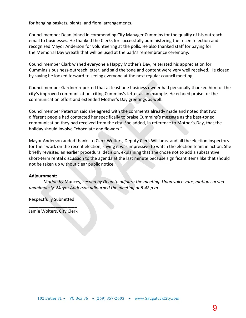 Page 9 of the packet; its text follows