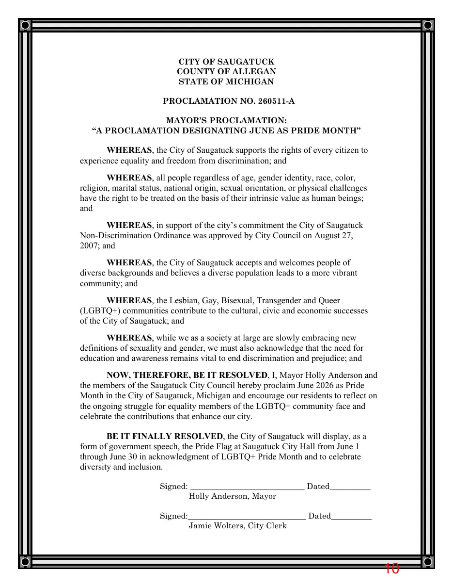 Page 10 of the packet; its text follows