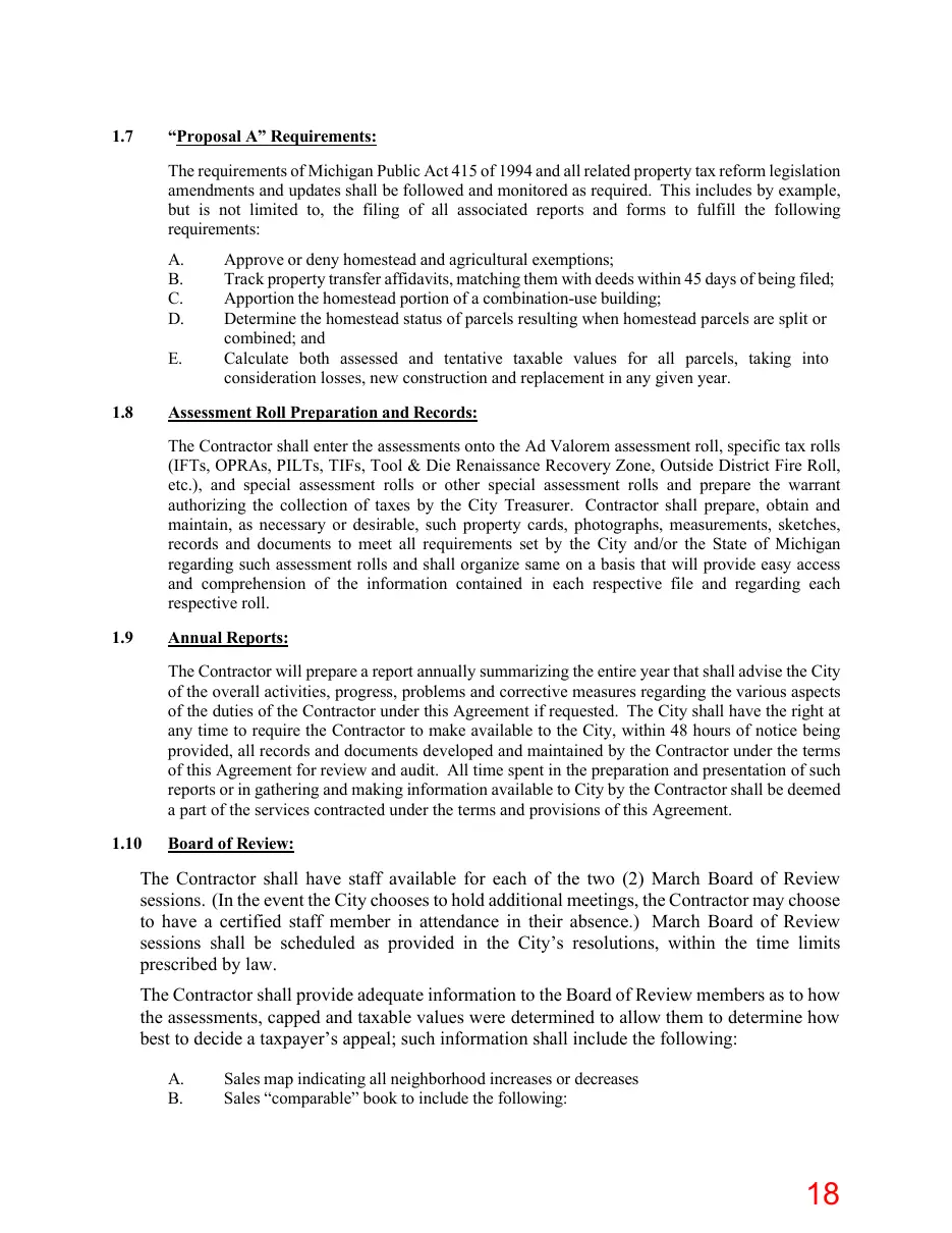 Page 18 of the packet; its text follows