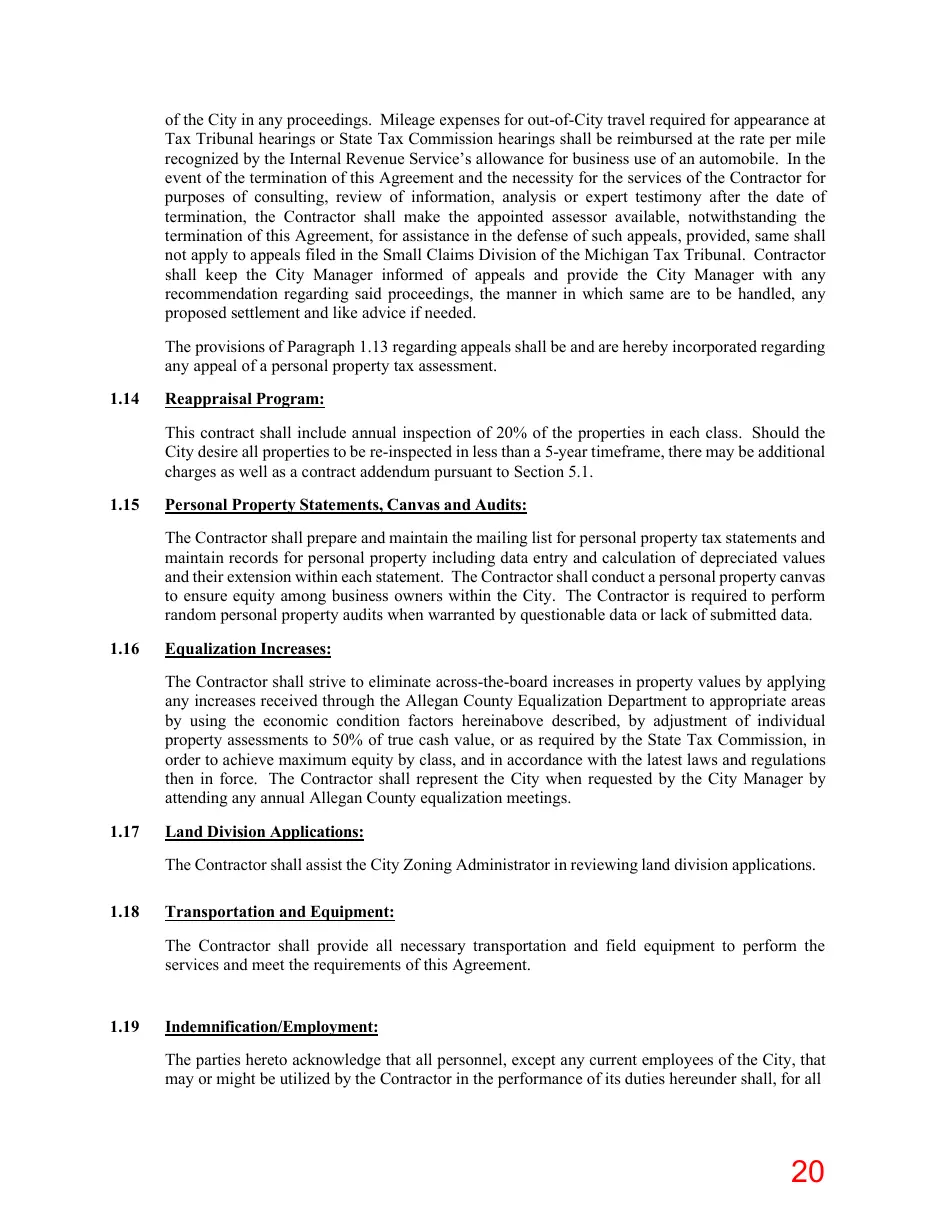 Page 20 of the packet; its text follows