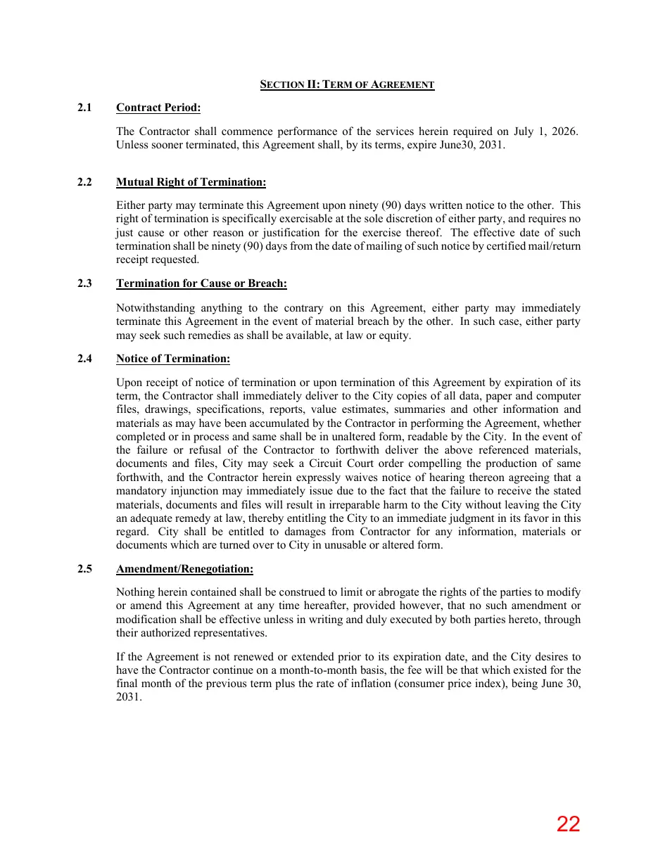 Page 22 of the packet; its text follows