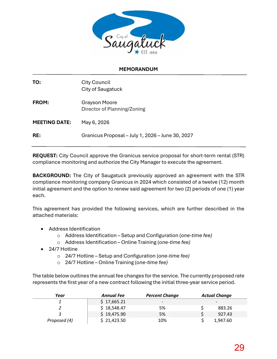 Page 29 of the packet; its text follows