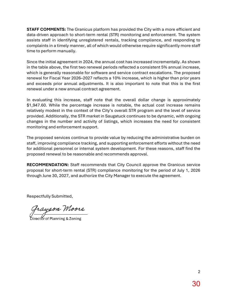 Page 30 of the packet; its text follows