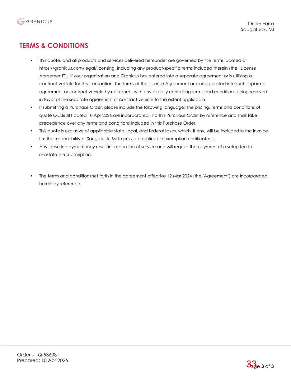 Page 33 of the packet; its text follows
