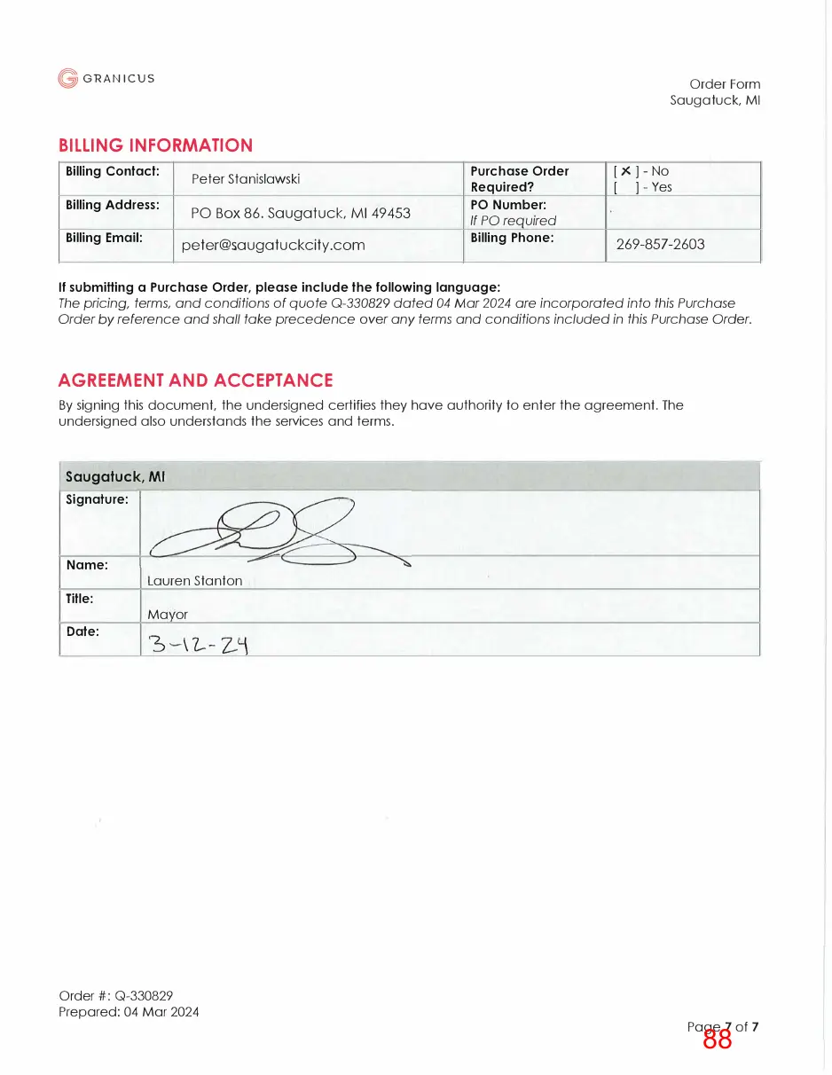 Page 88 of the packet; its text follows