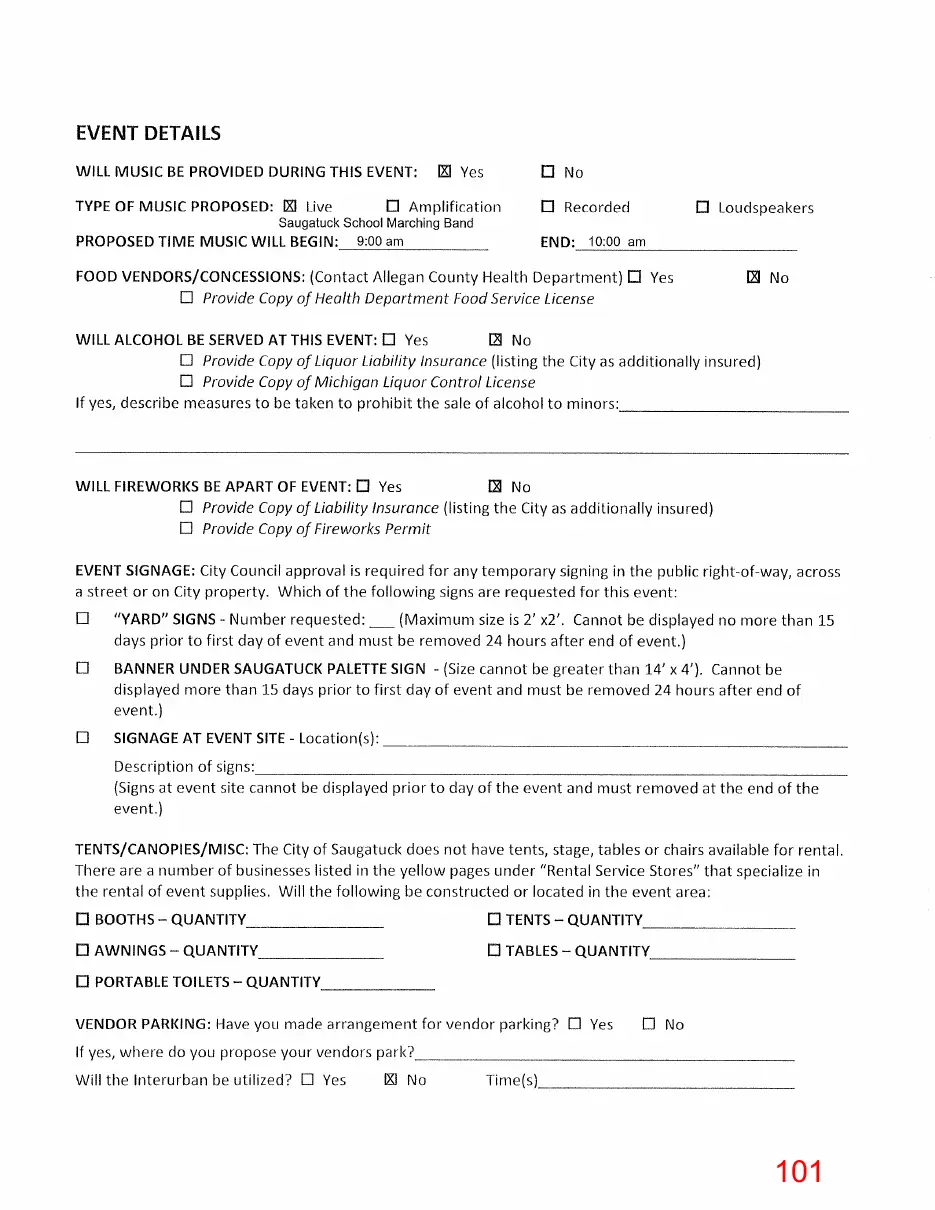 Page 101 of the packet, a scanned page