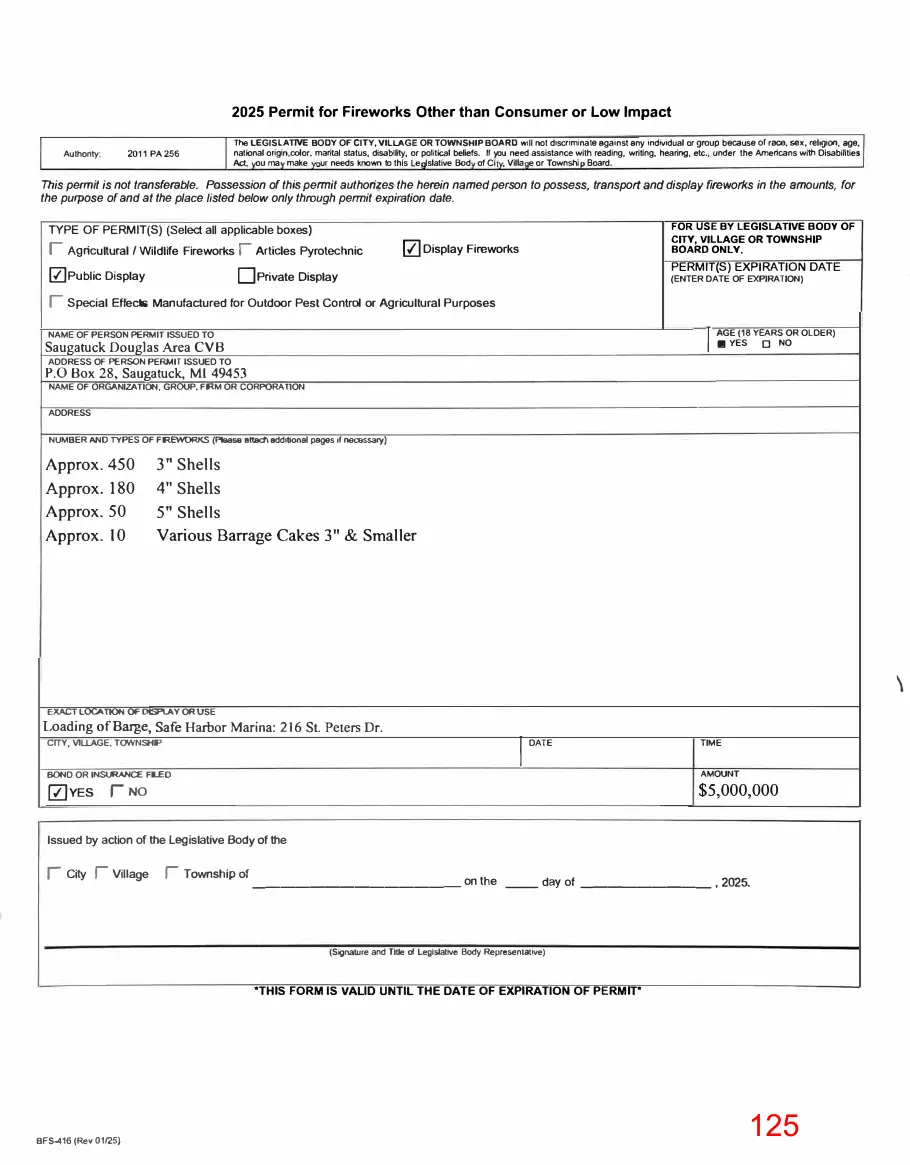 Page 125 of the packet; its text follows