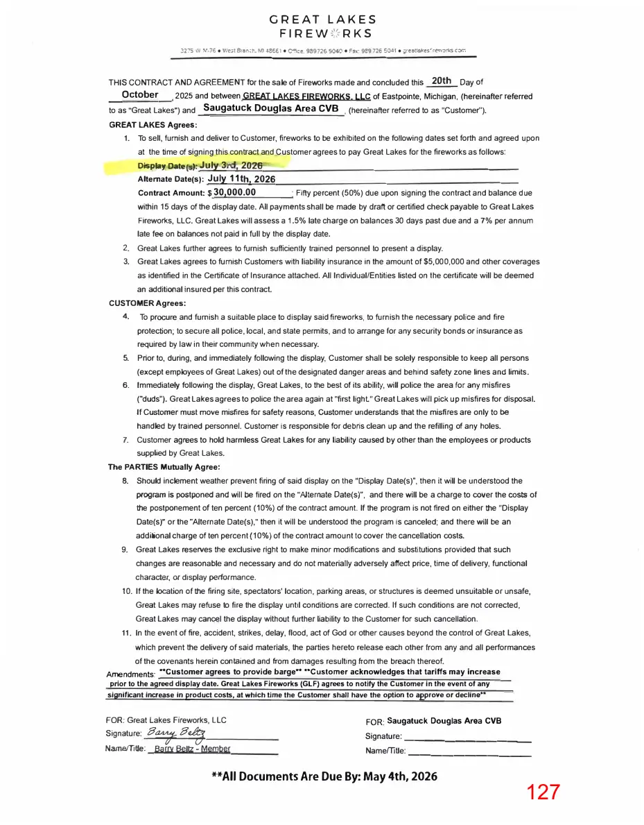 Page 127 of the packet; its text follows