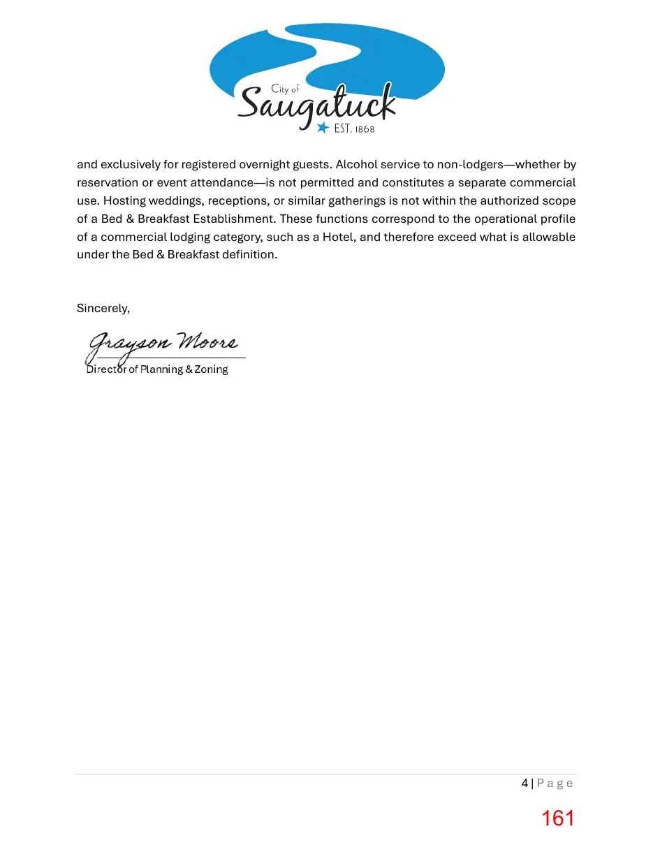 Page 161 of the packet; its text follows