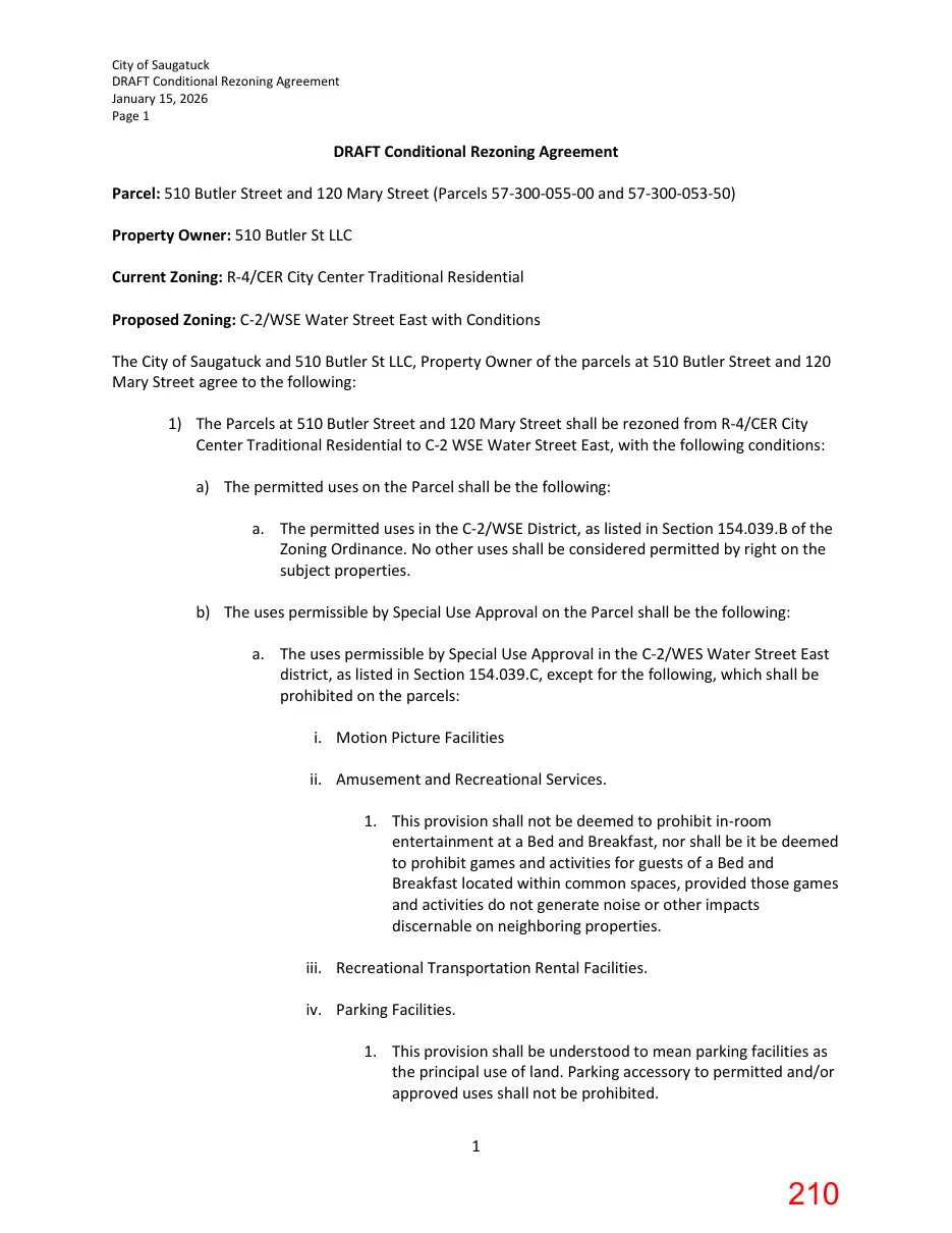 Page 210 of the packet; its text follows