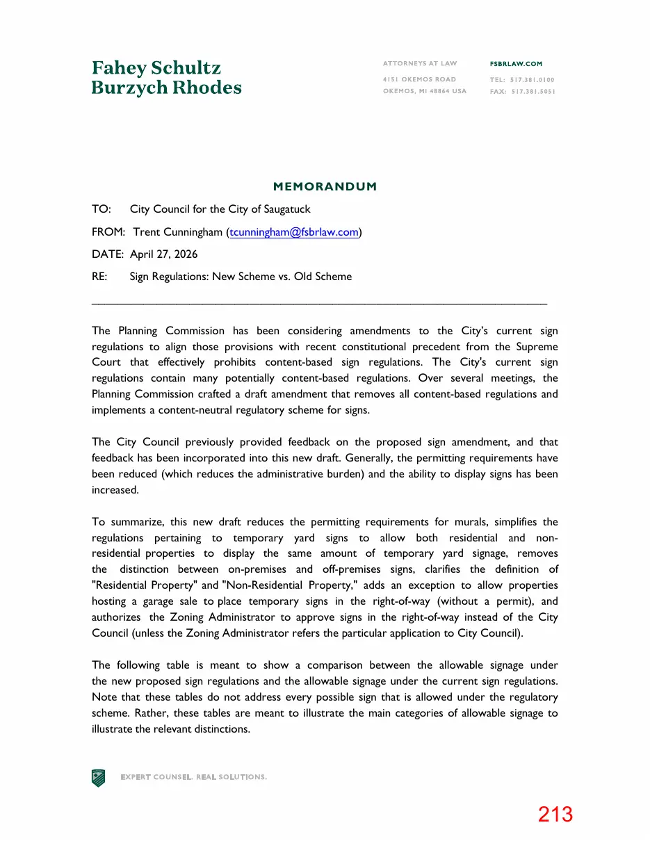 Page 213 of the packet; its text follows