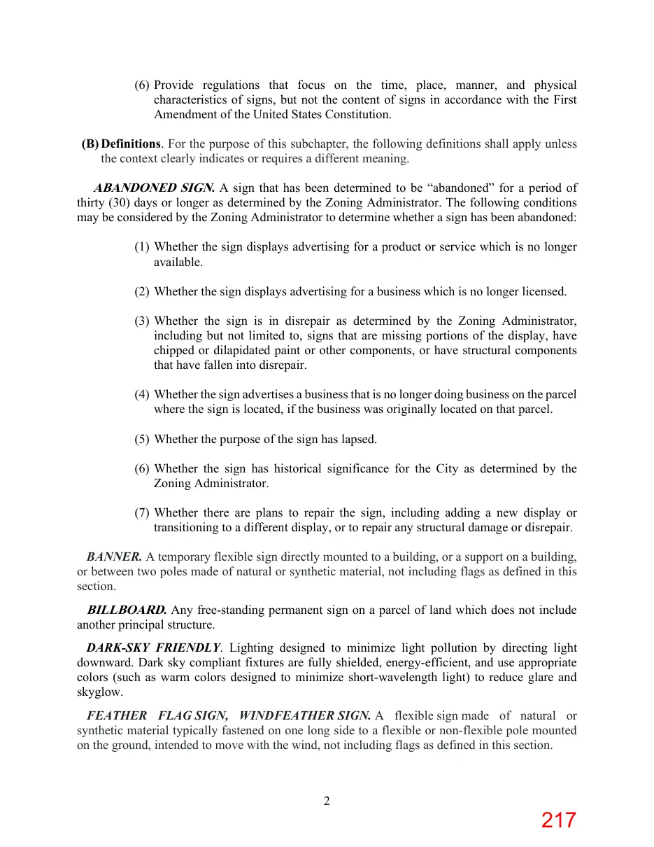 Page 217 of the packet; its text follows