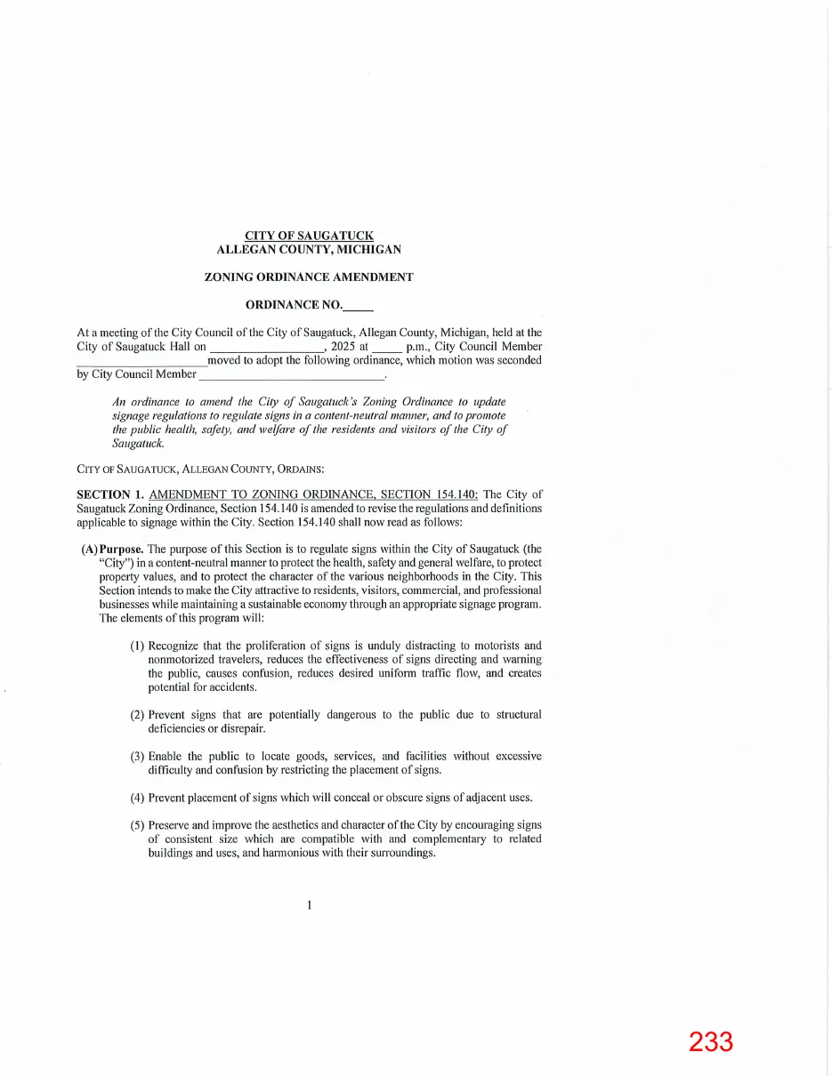 Page 233 of the packet, a scanned page