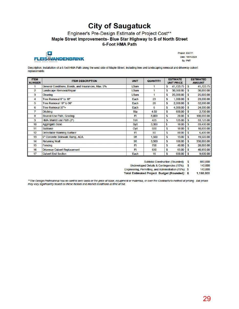 Page 29 of the packet, a scanned page