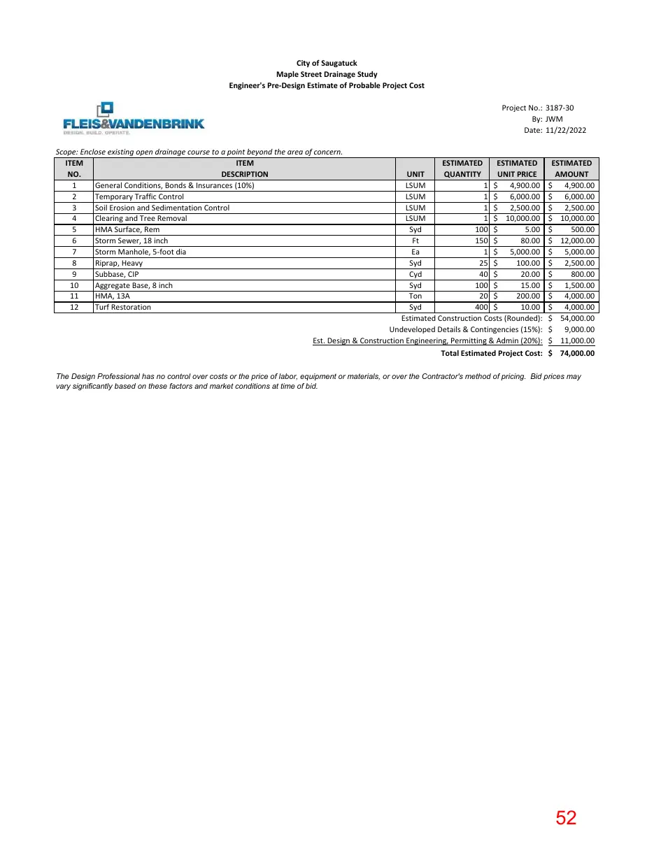 Page 52 of the packet; its text follows
