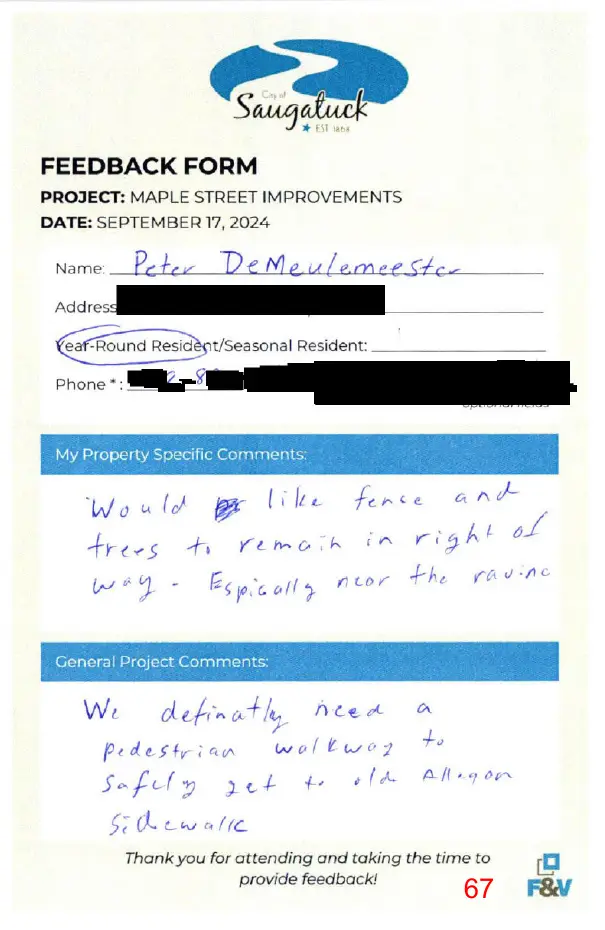 Page 67 of the packet, a scanned page