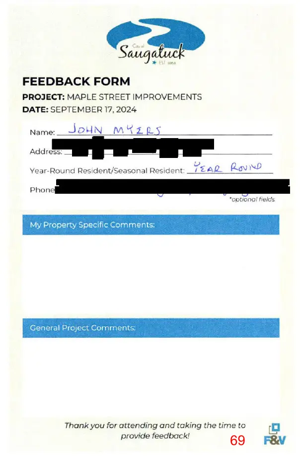 Page 69 of the packet, a scanned page