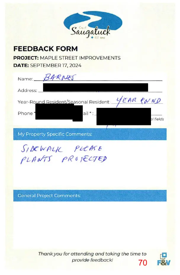 Page 70 of the packet, a scanned page