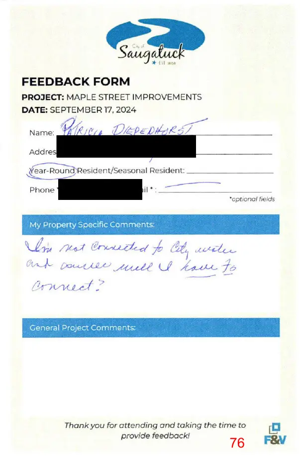 Page 76 of the packet, a scanned page