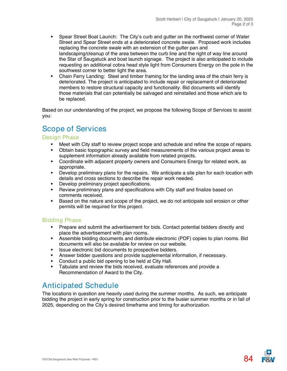 Page 84 of the packet; its text follows