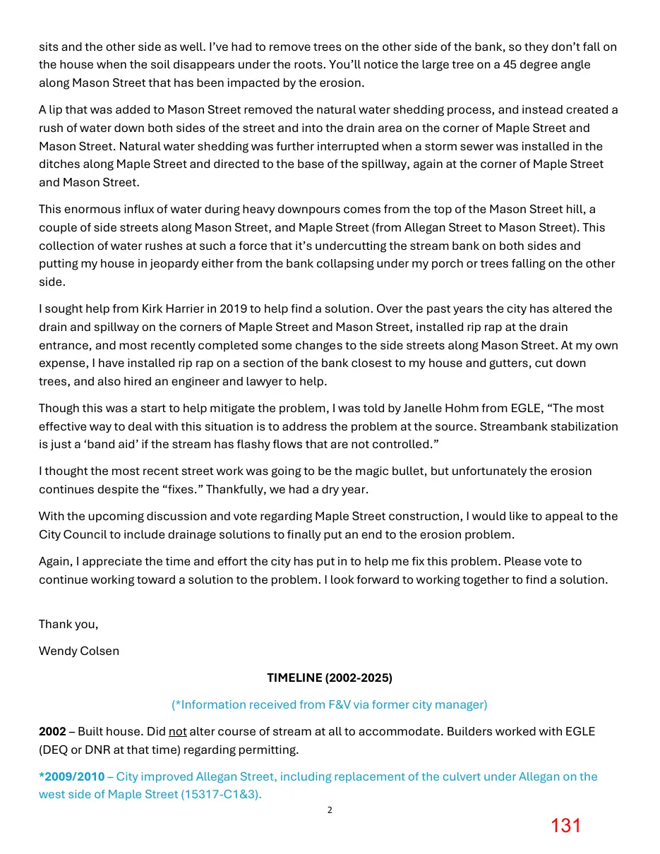 Page 131 of the packet; its text follows